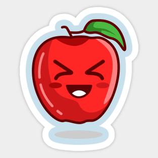 haha react food apple Sticker